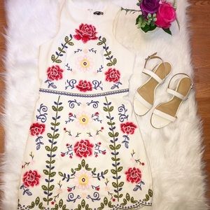 Gianni Bini Floral Embroidered Dress